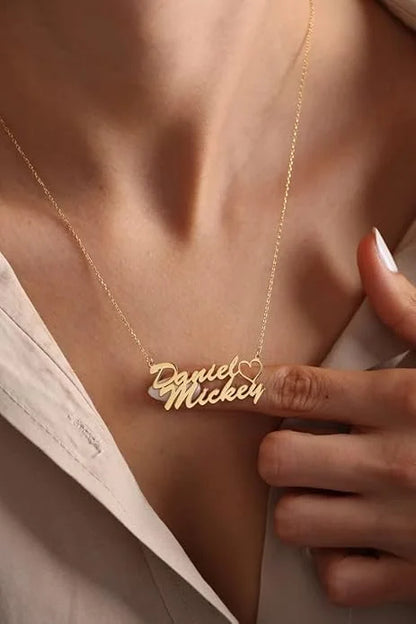 Personalized Name Necklace - Couples