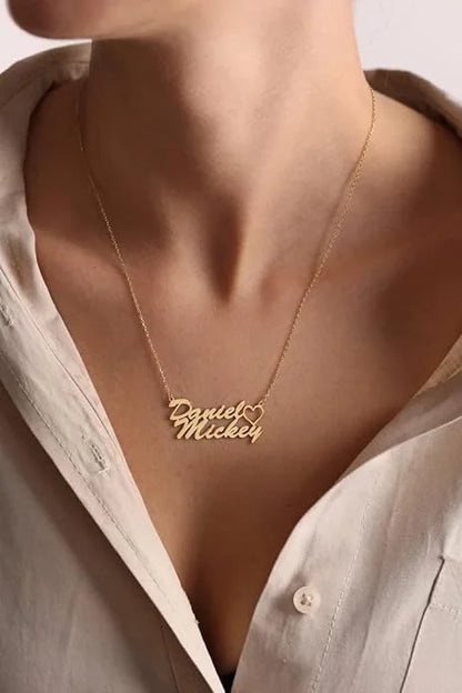 Personalized Name Necklace - Couples