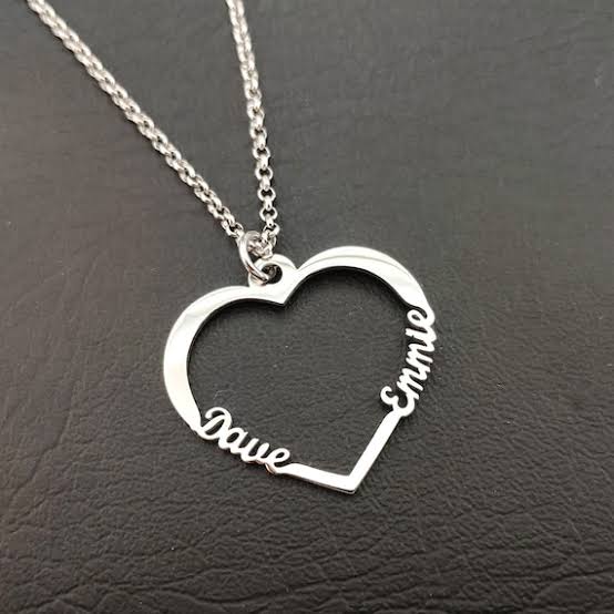 Personalized Name Necklace - Inside Heart