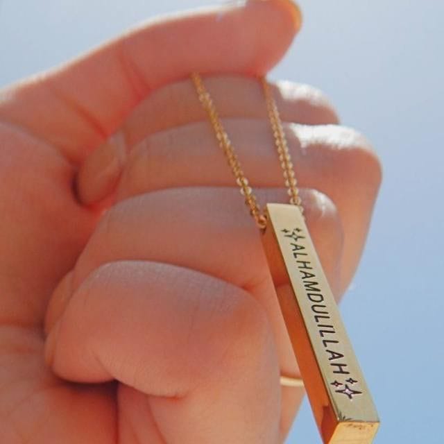 Personalized Name Necklace - Pillar Bar Pendant