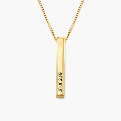 Personalized Name Necklace - Pillar Bar Pendant