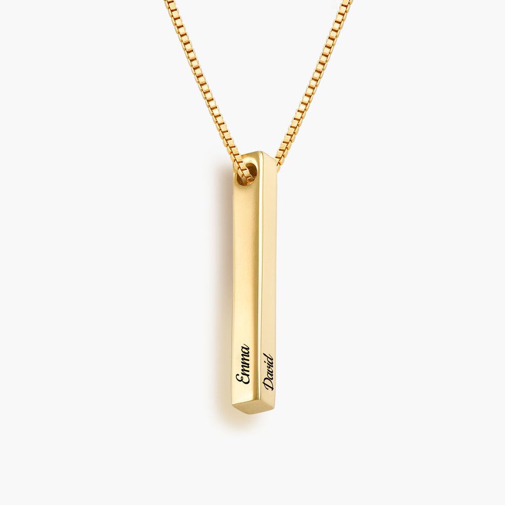 Personalized Name Necklace - Pillar Bar Pendant